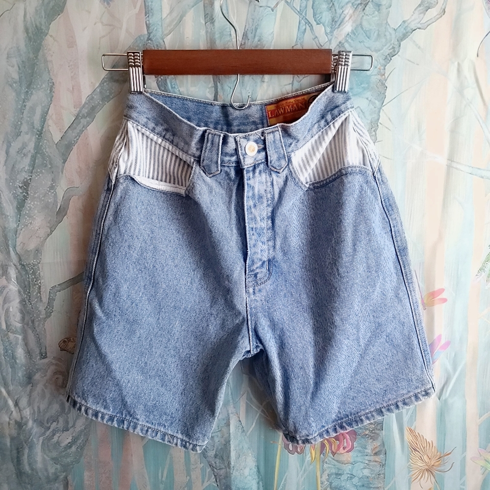 HP Vintage HighRise Denim Shorts LightWash Western - Picture 7 of 15